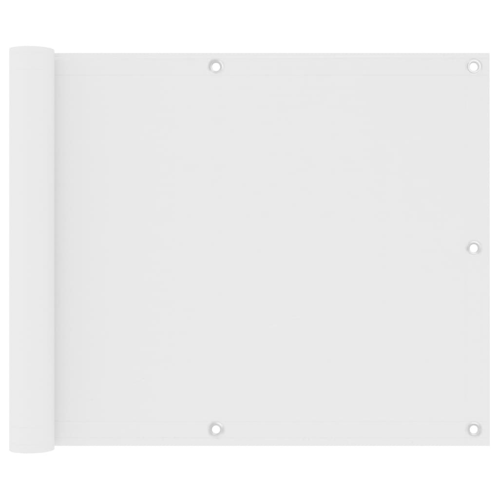 Écran de balcon Vidaxl 75x500 cm Oxford tissu blanc