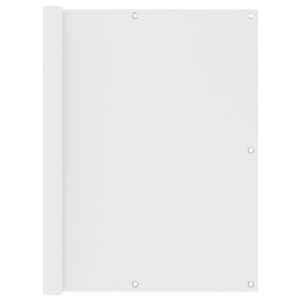 Écran de balcon Vidaxl 120x300 cm Oxford tissu blanc