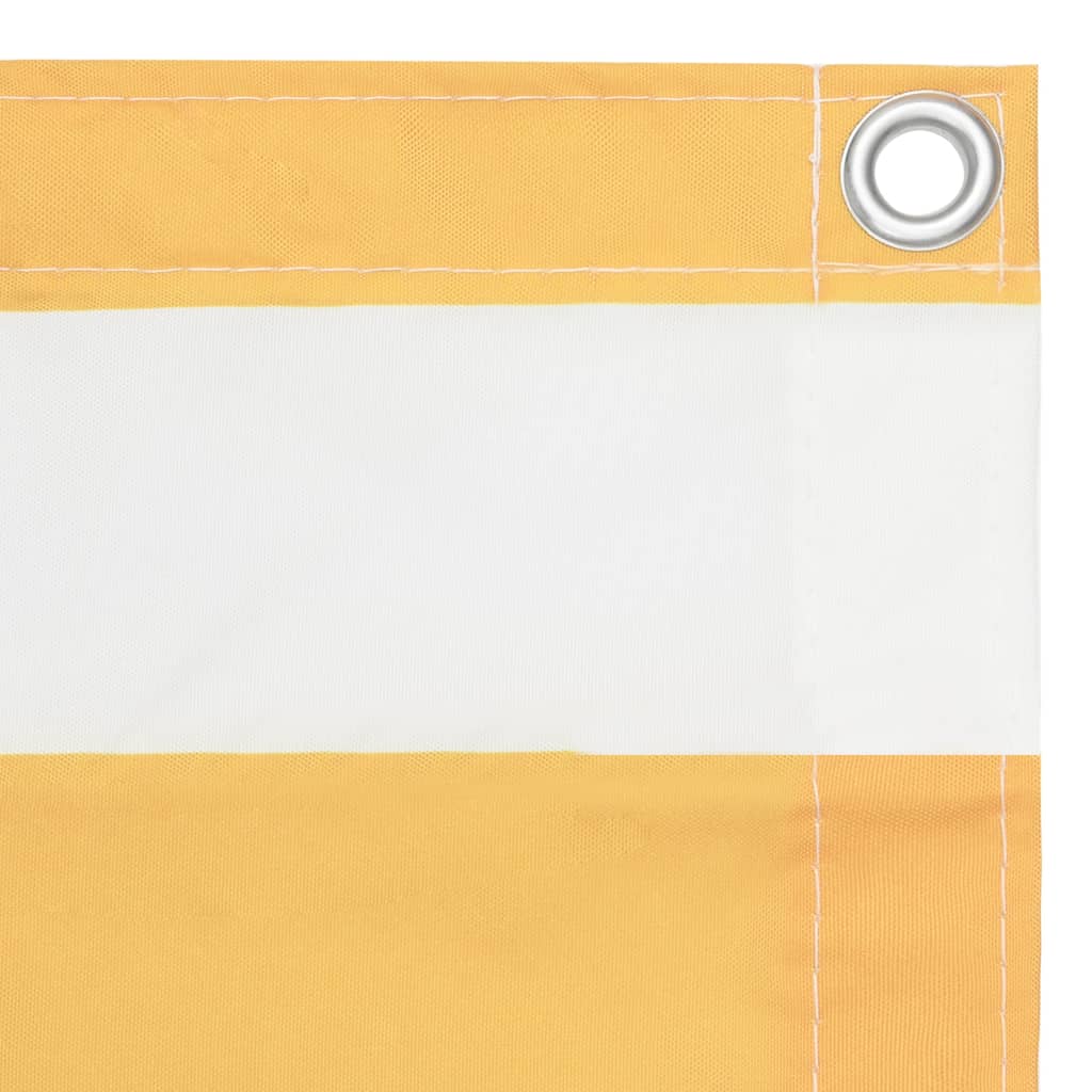 Vidaxl Balcony screen 120x500 cm Oxford fabric white and yellow