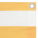 Écran de balcon Vidaxl 120x600 cm Oxford tissu blanc et jaune