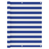 Vidaxl Balcony screen 120x300 cm Oxford fabric white and blue