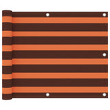 Écran de balcon Vidaxl 75x300 cm Oxford tissu orange et marron