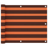 Vidaxl Balkon Bildschirm 75 x 400 cm Oxford Fabric Orange und Braun