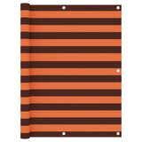 Vidaxl Balkon Bildschirm 120 x 400 cm Oxford Fabric Orange und Braun