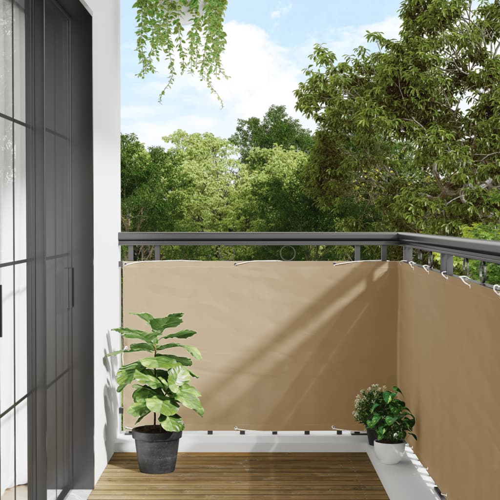 Vidaxl balkongskärm 90x300 cm oxford tyg beige