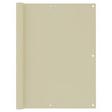Pantalla de balcón Vidaxl 120x600 cm Oxford Fabric crème