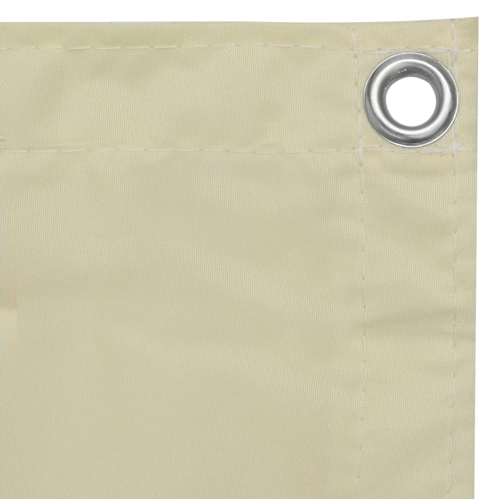Pantalla de balcón Vidaxl 120x600 cm Oxford Fabric crème