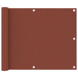 Écran de balcon de Vidaxl 75x300 cm Oxford Tissu Terracotta