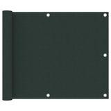 Vidaxl Balcony Schermata 75x400 cm Tessuto Oxford Verde scuro