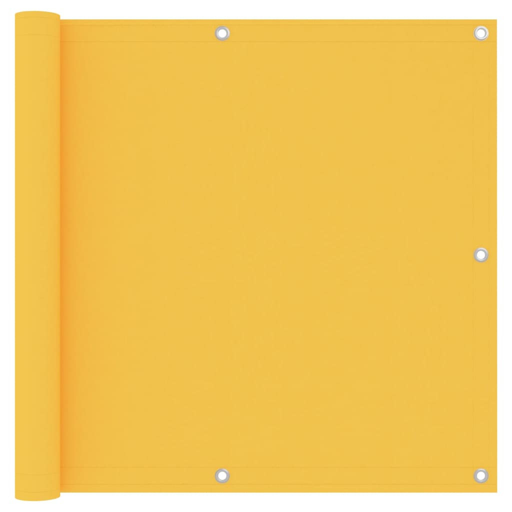 Écran de balcon Vidaxl 90x400 cm Oxford Fabric jaune