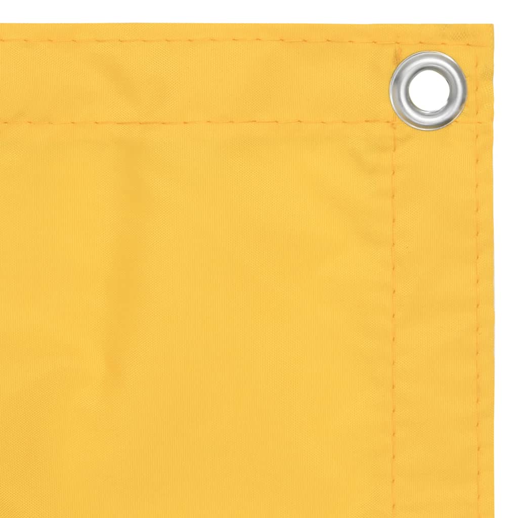 Écran de balcon Vidaxl 90x400 cm Oxford Fabric jaune