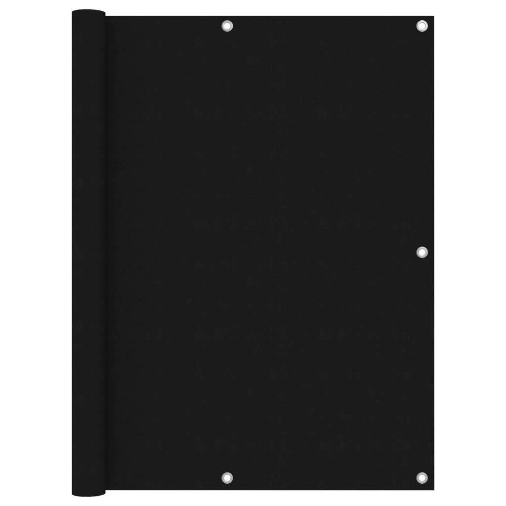 Écran de balcon Vidaxl 120x600 cm Oxford tissu noir