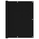 Écran de balcon Vidaxl 120x600 cm Oxford tissu noir