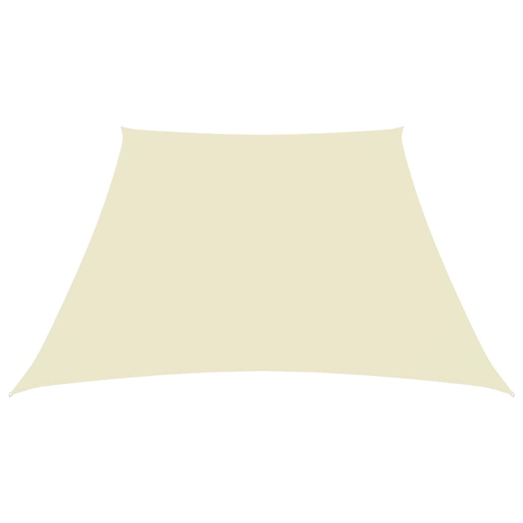 Vidaxl Zonnezeil Trapezium 2 4x3 M Oxford tkanina krema -barvna