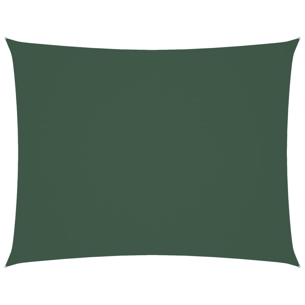 Vidaxl Sun Shade Rectangular 6x7 M tessuto Oxford Verde scuro