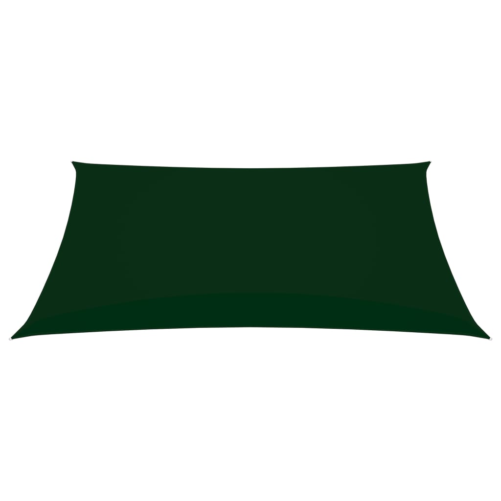 Vidaxl Sun Shade Rectangular 6x7 M tessuto Oxford Verde scuro