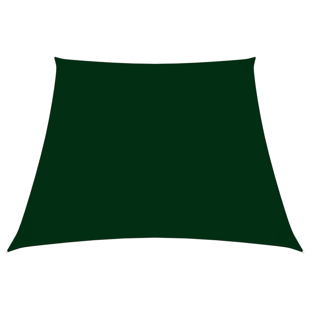 Vidaxl Zonnezeil Trapezium 2 4x3 m Oxford tmavá tmavá zelená