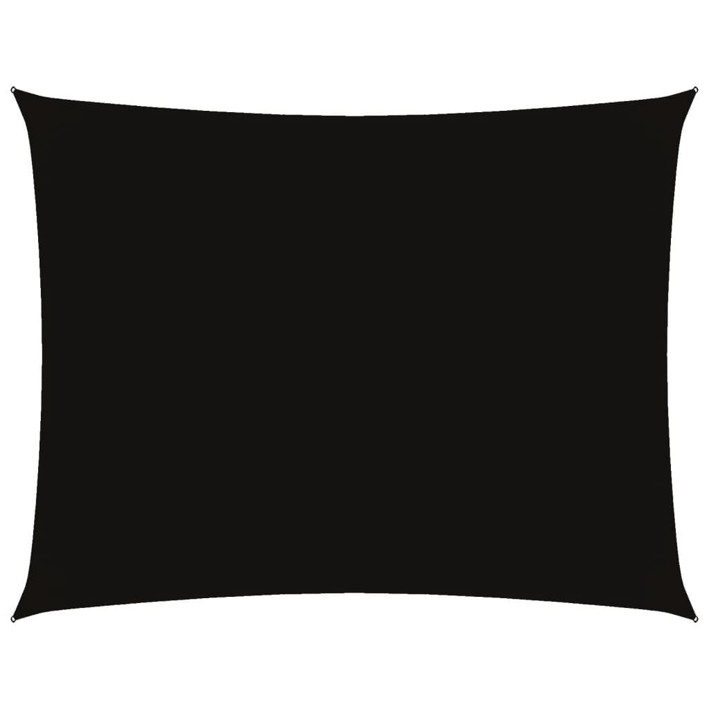 Vidaxl Sun Shade Rectangular 4x5 M Tessuto di Oxford Nero