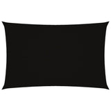 Vidaxl Sun Shade Rectangular 4x7 M Tessuto di Oxford Nero