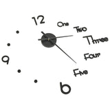 Vidaxl 3D wall clock Modern XXL 100 cm Black