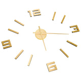 Vidaxl 3d Wall Clock Moderne xxl 100 cm guldfarvet
