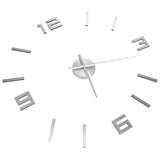 Vidaxl 3D wall clock Modern XXL 100 cm silver colored