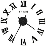 Vidaxl 3D wall clock Modern XXL 100 cm Black
