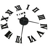 Vidaxl 3D wall clock Modern XXL 100 cm Black