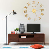 Vidaxl 3D Wall Clock Modern XXL 100 cm gullfarget