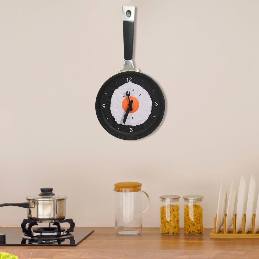 Vidaxl wall clock egg-in-pan 18.8 cm