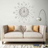 Vidaxl wall clock 40 cm metal silver colored