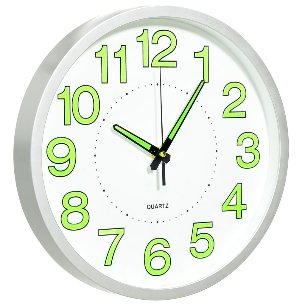 Vidaxl wall clock luminous 30 cm white