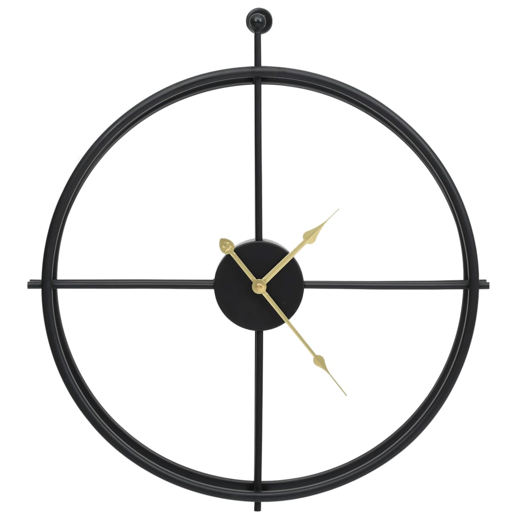 Vidaxl wall clock 52 cm iron black