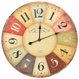 Vidaxl Wall Clock Vintage Style Vintage 60 cm multilorato