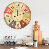 Vidaxl Wall Clock Vintage Style Vintage 60 cm multilorato