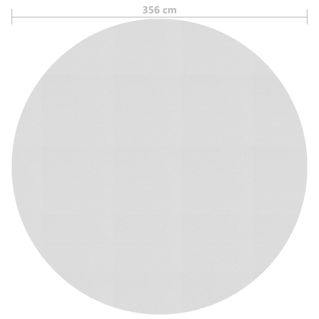 Vidaxl Pool Foil Foil Solar Floating 356 cm PE Grey