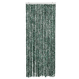 Vidaxl Fly curtain 56x185 cm Chenille Green and White