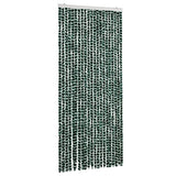 Vidaxl Fly curtain 90x220 cm Chenille Green and White