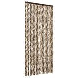 Vidaxl Fly Curtain 90x220 cm Chenille beige e Brown