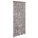 Vidaxl muha zavesa 56x185 cm Chenille rjava in bela