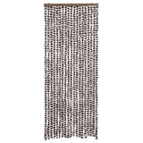 Vidaxl muha zavesa 56x185 cm Chenille rjava in bela