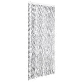 Vidaxl Fly Curtain 100x220 cm Chenille Lys og mørkegrå