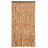 Vidaxl Fly Curtain 100x220 cm Chenille ocra e bianco