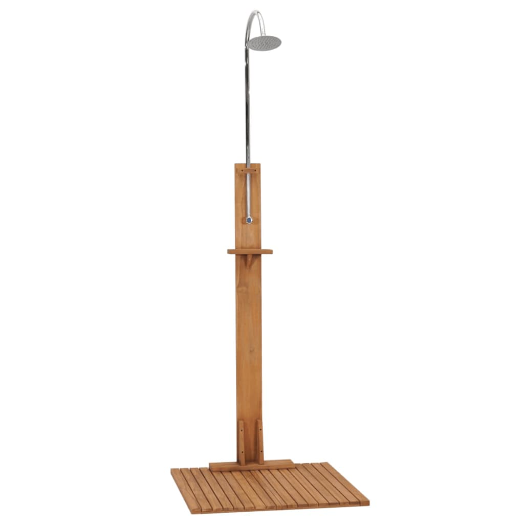 Vidaxl zunanji tuš 75x75x210 cm trden tikovalni les