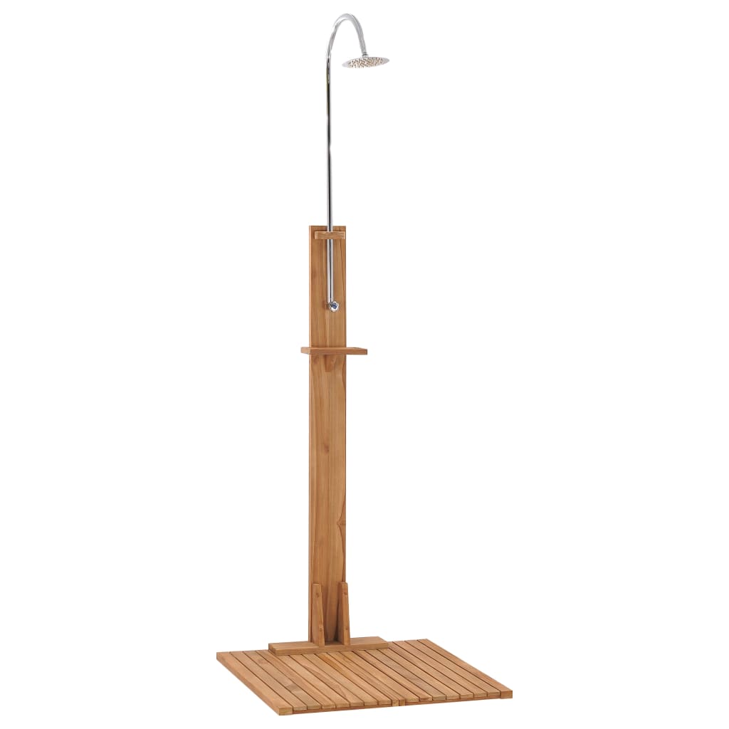 Vidaxl zunanji tuš 75x75x210 cm trden tikovalni les