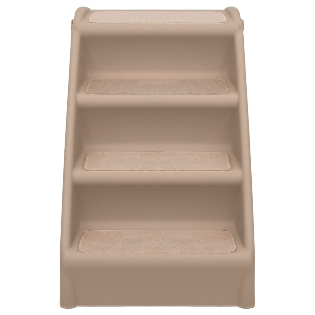 Vidaxl dog staircase foldable 62x40x49.5 cm brown