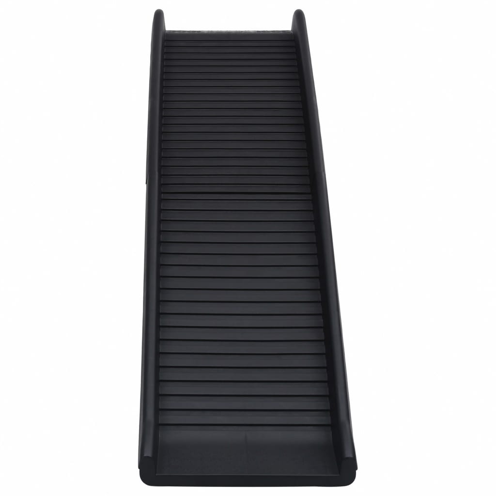 Vidaxl Dog Slope Foldbar 155,5x40x15,5 cm sort