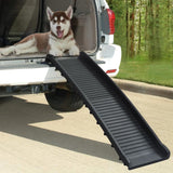 Vidaxl Dog Slope Foldbar 155,5x40x15,5 cm sort