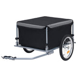 Vidaxl cykeltrailer 65 kg sort og grå