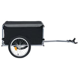 Vidaxl cykeltrailer 65 kg sort og grå